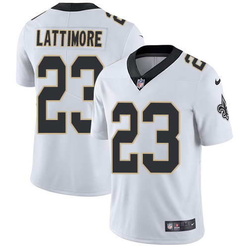 Youth Nike New Orleans Saints #23 Marshon Lattimore White Vapor Untouchable Limited Player NFL Jersey