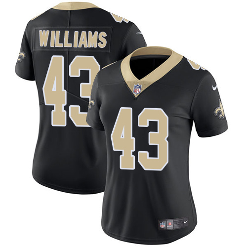 Women's Nike New Orleans Saints #43 Marcus Williams Black Team Color Vapor Untouchable Limited Player NFL Jersey