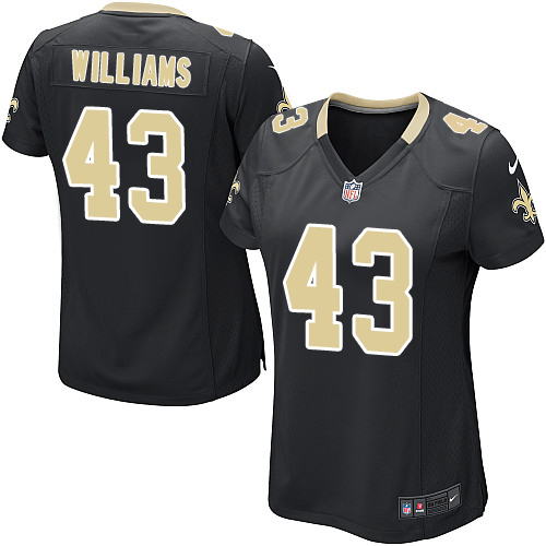 Women's Nike New Orleans Saints #43 Marcus Williams Game Black Team Color NFL Jersey