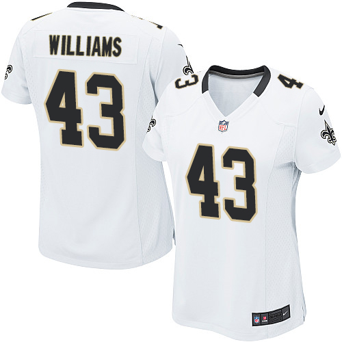 Women's Nike New Orleans Saints #43 Marcus Williams Game White NFL Jersey