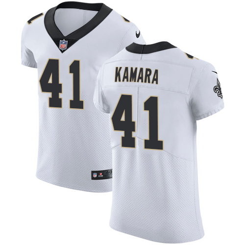 Men's Nike New Orleans Saints #41 Alvin Kamara White Vapor Untouchable Elite Player NFL Jersey