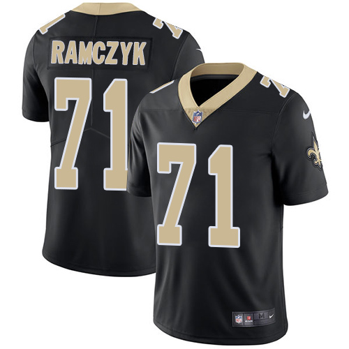 Men's Nike New Orleans Saints #71 Ryan Ramczyk Black Team Color Vapor Untouchable Limited Player NFL Jersey