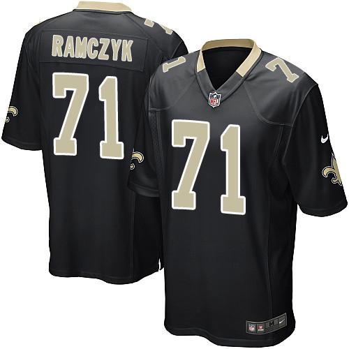 Men's Nike New Orleans Saints #71 Ryan Ramczyk Game Black Team Color NFL Jersey