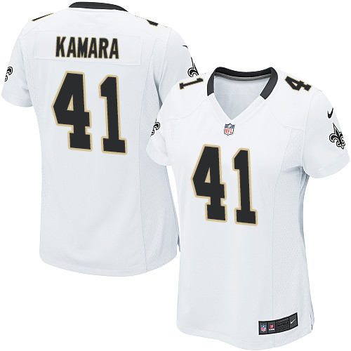Women's Nike New Orleans Saints #41 Alvin Kamara Game White NFL Jersey