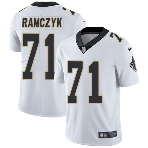 Men's Nike New Orleans Saints #71 Ryan Ramczyk White Vapor Untouchable Limited Player NFL Jersey