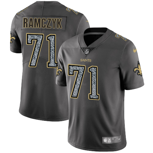 Men's Nike New Orleans Saints #71 Ryan Ramczyk Gray Static Vapor Untouchable Limited NFL Jersey