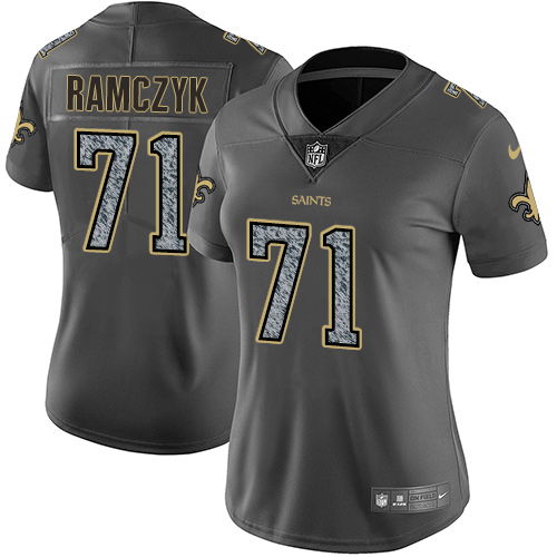Women's Nike New Orleans Saints #71 Ryan Ramczyk Gray Static Vapor Untouchable Limited NFL Jersey