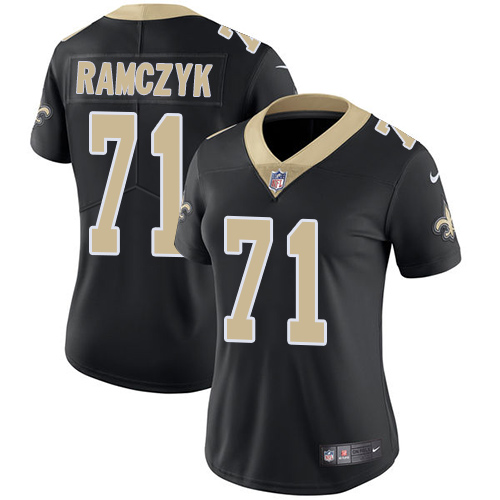 Women's Nike New Orleans Saints #71 Ryan Ramczyk Black Team Color Vapor Untouchable Limited Player NFL Jersey