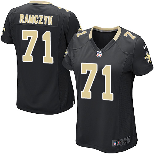 Women's Nike New Orleans Saints #71 Ryan Ramczyk Game Black Team Color NFL Jersey