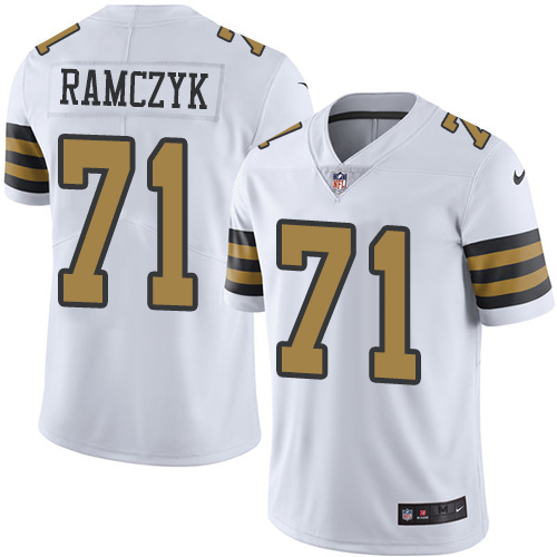 Men's Nike New Orleans Saints #71 Ryan Ramczyk Limited White Rush Vapor Untouchable NFL Jersey