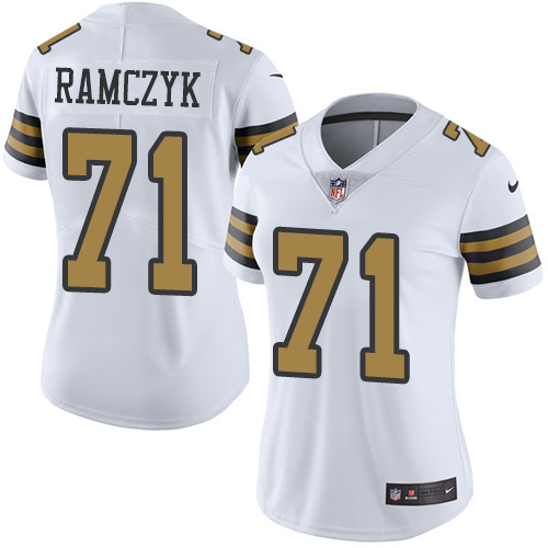 Women's Nike New Orleans Saints #71 Ryan Ramczyk Limited White Rush Vapor Untouchable NFL Jersey
