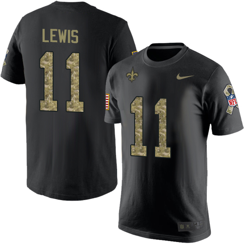 NFL Nike New Orleans Saints #11 Tommylee Lewis Black Camo Salute to Service T-Shirt