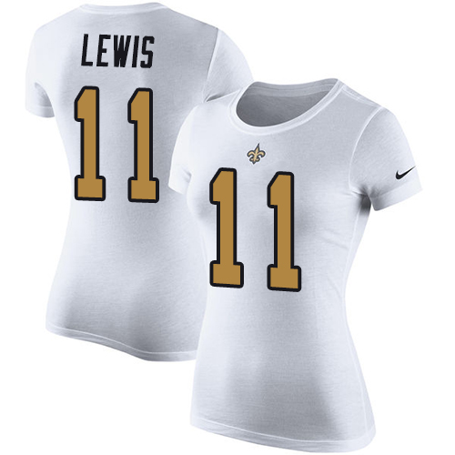 NFL Women's Nike New Orleans Saints #11 Tommylee Lewis White Rush Pride Name & Number T-Shirt