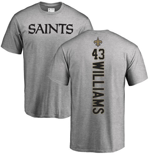 NFL Nike New Orleans Saints #43 Marcus Williams Ash Backer T-Shirt