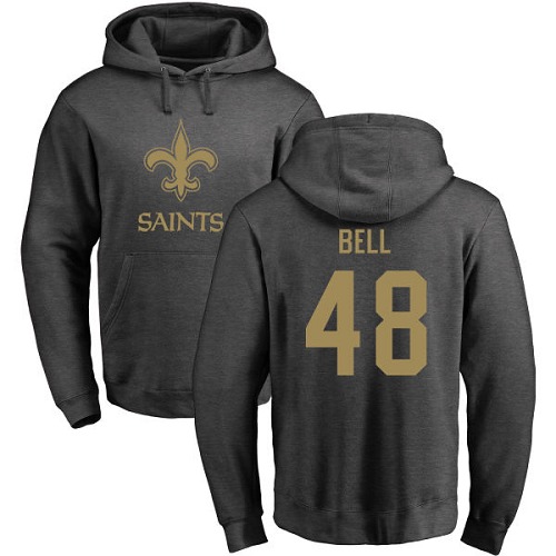 NFL Nike New Orleans Saints #48 Vonn Bell Ash One Color Pullover Hoodie