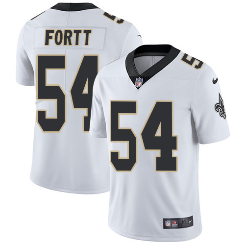 Youth Nike New Orleans Saints #54 Khairi Fortt White Vapor Untouchable Elite Player NFL Jersey