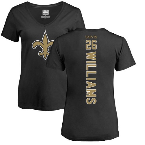 NFL Women's Nike New Orleans Saints #26 P.J. Williams Black Backer Slim Fit T-Shirt