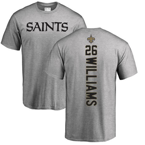 NFL Nike New Orleans Saints #26 P.J. Williams Ash Backer T-Shirt