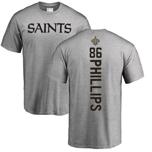 NFL Nike New Orleans Saints #86 John Phillips Ash Backer T-Shirt