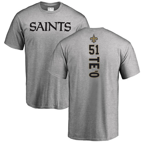 NFL Nike New Orleans Saints #51 Manti Te'o Ash Backer T-Shirt