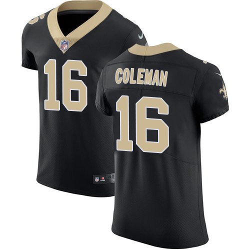 Men's Nike New Orleans Saints #16 Brandon Coleman Black Team Color Vapor Untouchable Elite Player NFL Jersey