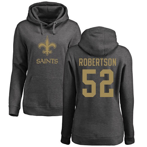 NFL Women's Nike New Orleans Saints #52 Craig Robertson Ash One Color Pullover Hoodie