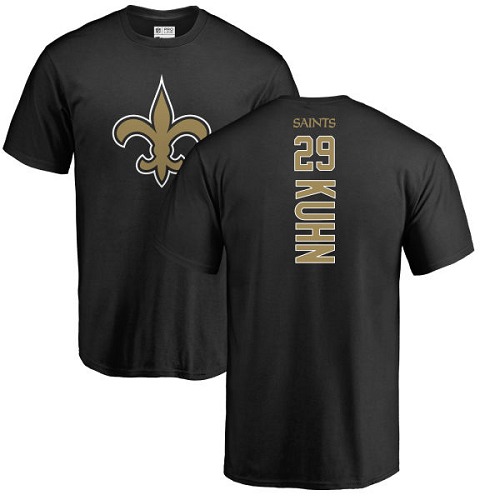 NFL Nike New Orleans Saints #29 John Kuhn Black Backer T-Shirt