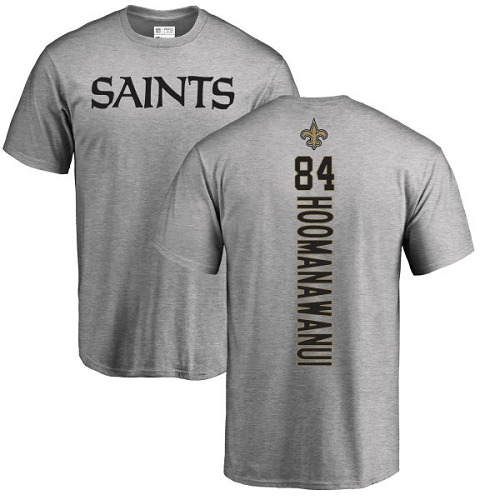 NFL Nike New Orleans Saints #84 Michael Hoomanawanui Ash Backer T-Shirt