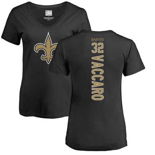 NFL Women's Nike New Orleans Saints #32 Kenny Vaccaro Black Backer Slim Fit T-Shirt
