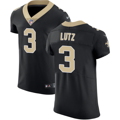 Men's Nike New Orleans Saints #3 Will Lutz Black Team Color Vapor Untouchable Elite Player NFL Jersey
