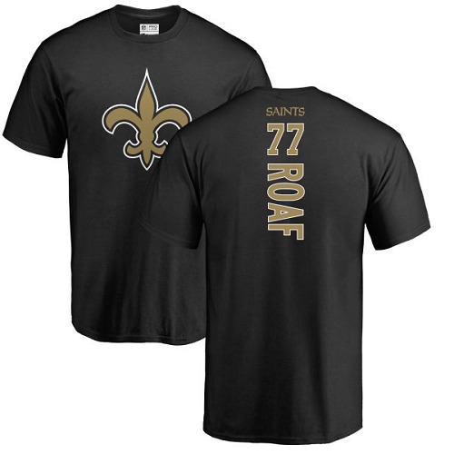 NFL Nike New Orleans Saints #77 Willie Roaf Black Backer T-Shirt