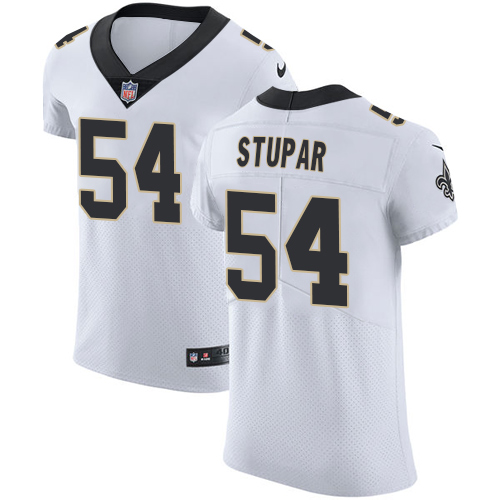 Men's Nike New Orleans Saints #54 Nate Stupar White Vapor Untouchable Elite Player NFL Jersey