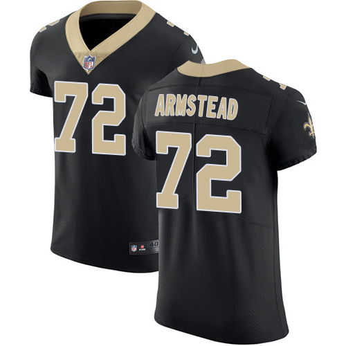 Men's Nike New Orleans Saints #72 Terron Armstead Black Team Color Vapor Untouchable Elite Player NFL Jersey