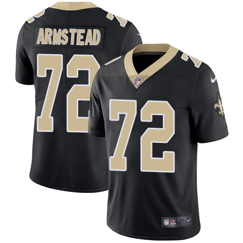 Men's Nike New Orleans Saints #72 Terron Armstead Black Team Color Vapor Untouchable Limited Player NFL Jersey