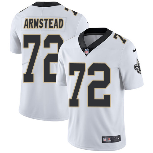 Men's Nike New Orleans Saints #72 Terron Armstead White Vapor Untouchable Limited Player NFL Jersey