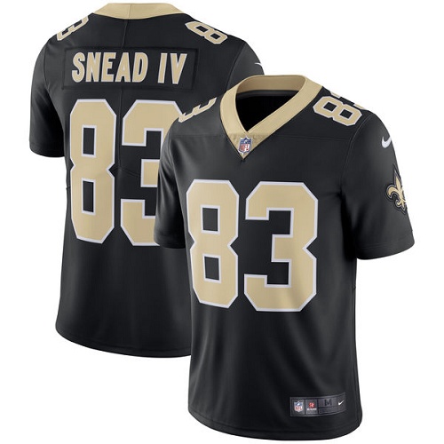 Men's Nike New Orleans Saints #83 Willie Snead Black Team Color Vapor Untouchable Limited Player NFL Jersey
