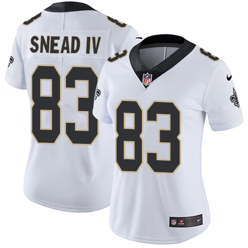 Women's Nike New Orleans Saints #83 Willie Snead White Vapor Untouchable Elite Player NFL Jersey