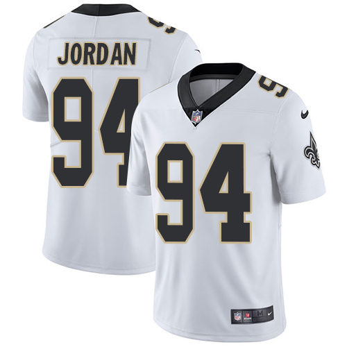 Men's Nike New Orleans Saints #94 Cameron Jordan White Vapor Untouchable Limited Player NFL Jersey