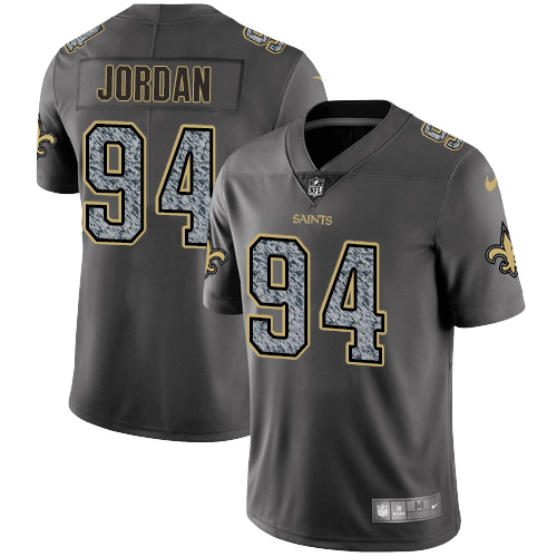 Men's Nike New Orleans Saints #94 Cameron Jordan Gray Static Vapor Untouchable Limited NFL Jersey