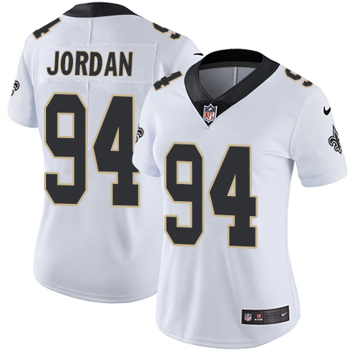 Women's Nike New Orleans Saints #94 Cameron Jordan White Vapor Untouchable Limited Player NFL Jersey