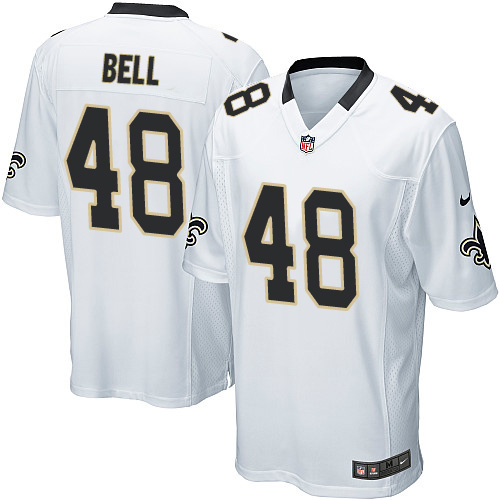 Men's Nike New Orleans Saints #48 Vonn Bell Game White NFL Jersey