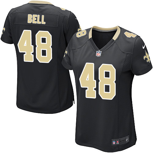 Women's Nike New Orleans Saints #48 Vonn Bell Game Black Team Color NFL Jersey