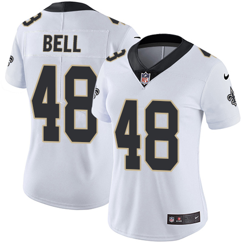 Women's Nike New Orleans Saints #48 Vonn Bell White Vapor Untouchable Elite Player NFL Jersey