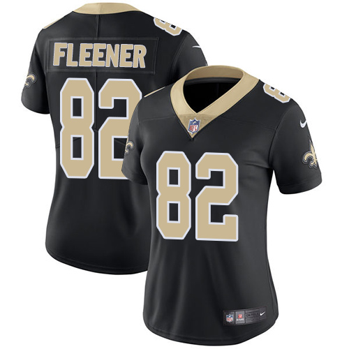 Women's Nike New Orleans Saints #82 Coby Fleener Black Team Color Vapor Untouchable Limited Player NFL Jersey