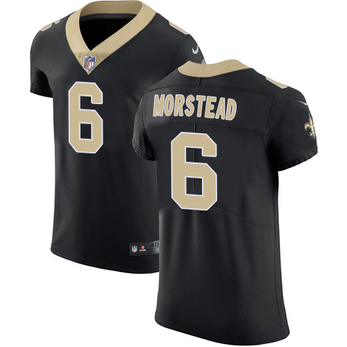 Men's Nike New Orleans Saints #6 Thomas Morstead Black Team Color Vapor Untouchable Elite Player NFL Jersey