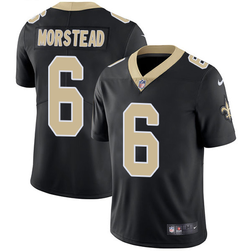 Youth Nike New Orleans Saints #6 Thomas Morstead Black Team Color Vapor Untouchable Limited Player NFL Jersey