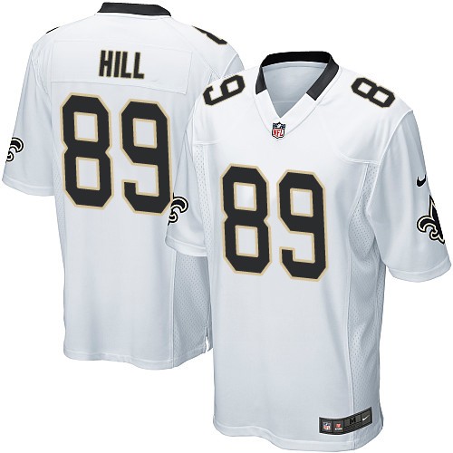 Men's Nike New Orleans Saints #89 Josh Hill Game White NFL Jersey