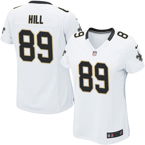 Women's Nike New Orleans Saints #89 Josh Hill Game White NFL Jersey