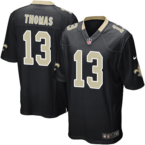 Men's Nike New Orleans Saints #13 Michael Thomas Game Black Team Color NFL Jersey