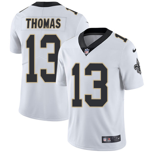 Men's Nike New Orleans Saints #13 Michael Thomas White Vapor Untouchable Limited Player NFL Jersey